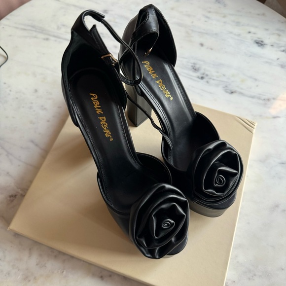 Public Desire Rose Platform Heels, size 7, brand new in original box, never worn - Picture 2 of 9